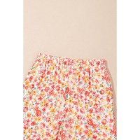 Pink Boho Floral Bandeau Top and High Waist Wide Leg Pants Set - XL thumbnail