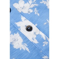 Myosotis Floral Print Half Button Wide Leg Relaxed Sleeveless Jumpsuit - L thumbnail
