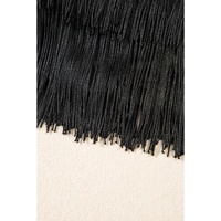 Black Tiered Fringe Trimmed Mini Skirt - S thumbnail