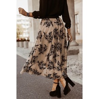 Azura Exchange Embroidered High Waist Maxi Skirt - L thumbnail
