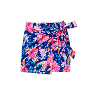 Azura Exchange Floral Print Lace-up Bodycon Mini Skirt - S thumbnail