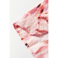 Pink Abstract Watercolor Tie Dye Tiered Maxi Skirt - XL thumbnail
