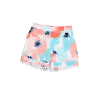 Azura Exchange Water Marbling Print Lace Trim Shorts - 10 US thumbnail