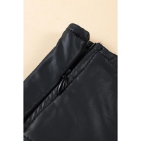 Black Faux Leather Skinny Leggings - L thumbnail