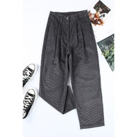 Gray Corduroy High Waist Straight Leg Pants - 12 US thumbnail