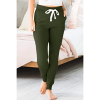 Moss Green Drawstring Waist Pocketed Joggers - 2XL thumbnail