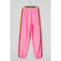 Pink Counting Rainbows High Waist Sweatpants - XL thumbnail