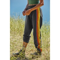 Dark Grey Counting Rainbows High Waist Sweatpants - L thumbnail