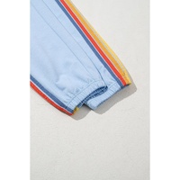 Light Blue Counting Rainbows High Waist Sweatpants - L thumbnail