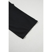 Black Drawstring Buttoned Straps Cropped Overall - S thumbnail