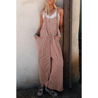 DUNE Corded Adjustable Straps Wide Leg Loose Overall - L thumbnail