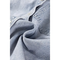 Beau Blue Long Sleeve Buttoned Chest Pocket Denim Shacket - XL thumbnail