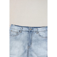 Light Blue Vintage Washed Raw Edge Jean Shorts - 12 US thumbnail