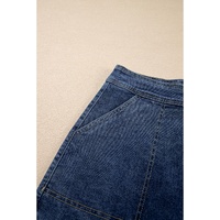Ashleigh Blue Faux Wrapped Mini Denim Skort - 4 US thumbnail