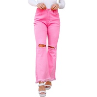 Azura Exchange Vintage Flare Leg Ripped Raw Hem Jeans - 12 US thumbnail