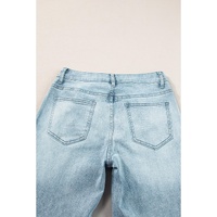 Dusk Blue Acid Wash Extra Wide Leg High Waist Long Jeans - 6 US thumbnail