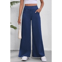 Sail Blue Medium Wash Straight Leg Loose Casual Jeans - M thumbnail