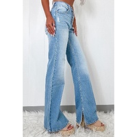 Myosotis High Rise Shift Slit Leg Straight Jeans - 14 US thumbnail