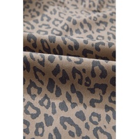 Azura Exchange Khaki Leopard Printed Drawstring Waist Pocketed Wide Leg Jeans - 10 US thumbnail