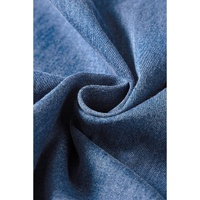 Ashleigh Blue V Neck Short Sleeve Smocked Back Denim Loose Jumpsuit - M thumbnail