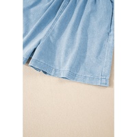 Beau Blue Spaghetti Strap Smocked Denim Romper - XL thumbnail