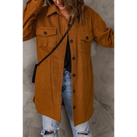 Azura Exchange Buttoned Shirt Jacket with Pockets - M thumbnail