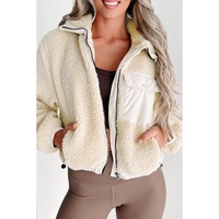 Jet Stream Zip-up Pocketed Hooded Sherpa Jacket - L thumbnail