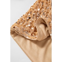 Golden Fleece Sequined Open Front Cropped Jacket - L thumbnail