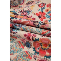 Azura Exchange Beige Vintage Paisley Floral Printed Sherpa Lined Hooded Jacket - S thumbnail