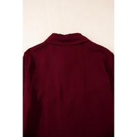 Red Dahlia Collar Tab Sleeve Zip Up Flap Detail Jacket - L thumbnail