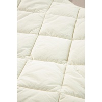 Beige Quilted High Neck Button Up Pocket Vest Coat - 2XL thumbnail