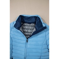 Myosotis Solid Color Quilted Zip-up Puffer Jacket - 2XL thumbnail