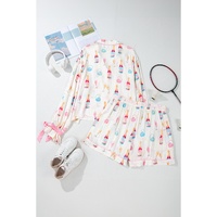 White Plus Size Wine Glass Print Bow Knot Pajama Set - 3X thumbnail