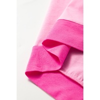 Bright Pink Colorblock Patchwork Short Sleeve Buttons Plus Size Henley Top - 4X thumbnail