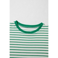 Green Stripe Plus Size St Patricks Day Round Neck T Shirt - 4X thumbnail