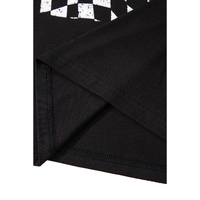 Black Checkerd DESERT DREAMS Printed Ripped Plus Size Tee - 3X thumbnail