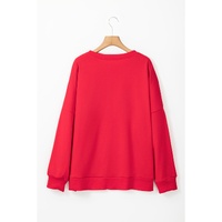 Fiery Red Plus Size Santa Baby Tinsel Crew Neck Sweatshirt - 2X thumbnail