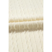 Beige Textured Patchwork Exposed Seam Plus Size Hoodie - 2X thumbnail