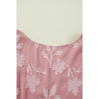 Peach Blossom Floral Surplice V Neck Tiered Ruffled Plus Size Dress - 1X thumbnail