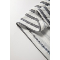Gray Stripe Plus Size Color Block Buttoned Sleeveless Wide Leg Jumpsuit - 1X thumbnail