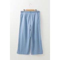 Beau Blue Casual Wide Slit Leg High Waist Loose Plus Size Jeans - 1X thumbnail