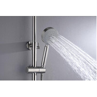 2023 Brushed Nickel Solid Stainless Steel 304 made shower set w diverter 200 mm head sprayer hand held head Suit Outdoor thumbnail