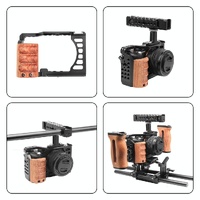 Wood Handle Metal Camera Cage For Sony Alpha 7C Stabilizer Rig thumbnail