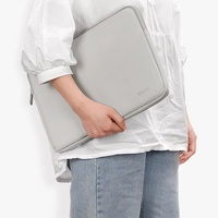 16 / 17 Inch Power Laptop Bag In Sky Blue Pu Leather thumbnail