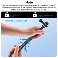 3m Carbon Fiber Selfie Stick Monopod for Action Cameras - 1 / 4 Screw thumbnail