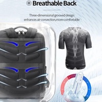 Deluxe Waterproof Laptop Backpack with Usb & Type-c Port - Large Capacity - 61-122891 thumbnail
