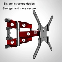 Swivel Tv Wall Mount for 32-70 Inch Screens thumbnail