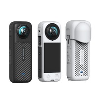 Amagisn Silicone Protective Cover for Insta360 X4 - Body Case + Lens Cover Black thumbnail