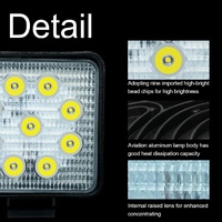 6.7W White Light Square - Shaped Waterproof Car Boat Marine Work Lights Spotlight Led Bulbs Dc 9 - 30V thumbnail