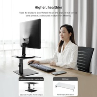 Black Adjustable Desk Stand for Laptop and Monitor - Eda0011511 thumbnail
